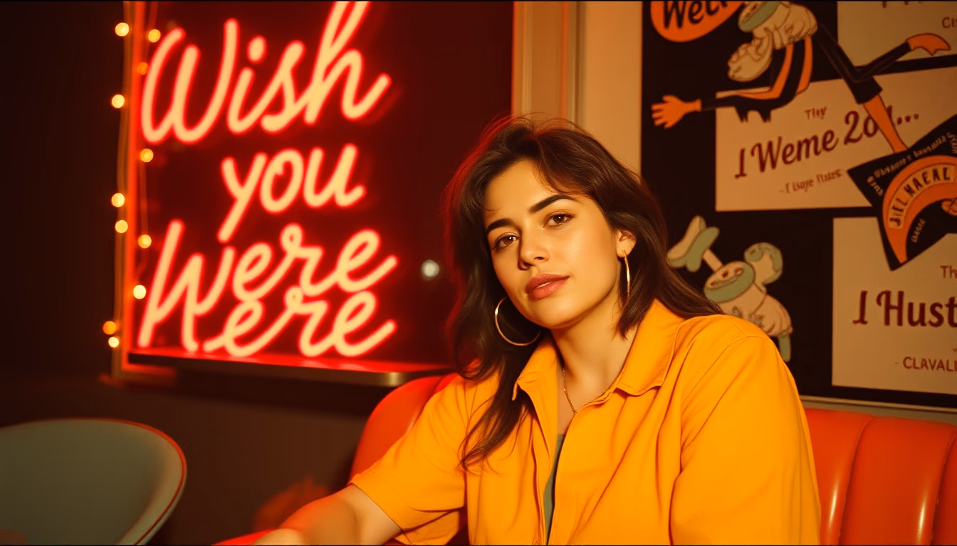 wish you were here vintage in editorial style