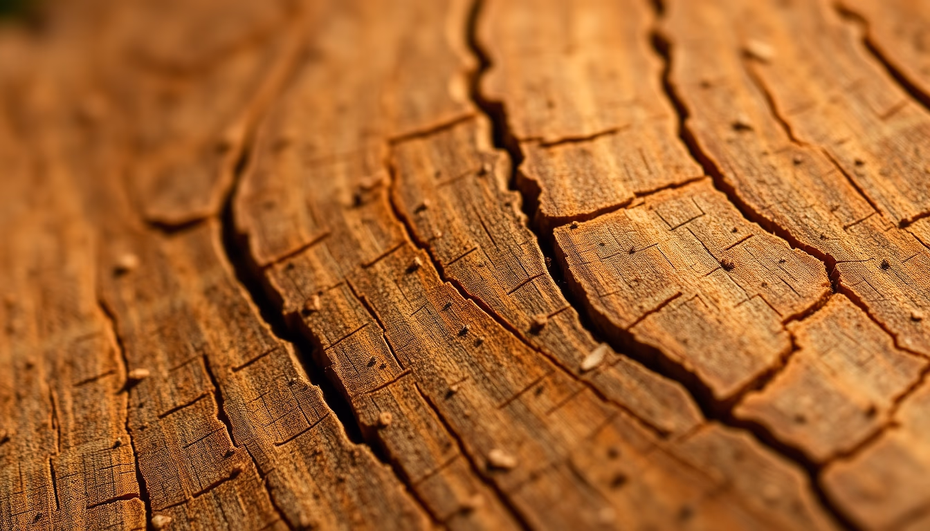 Wood grain macro em estilo editorial