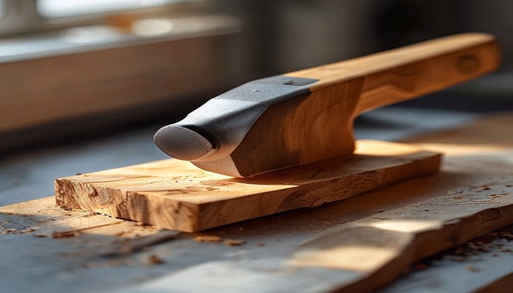 wood router cutting in editorial style