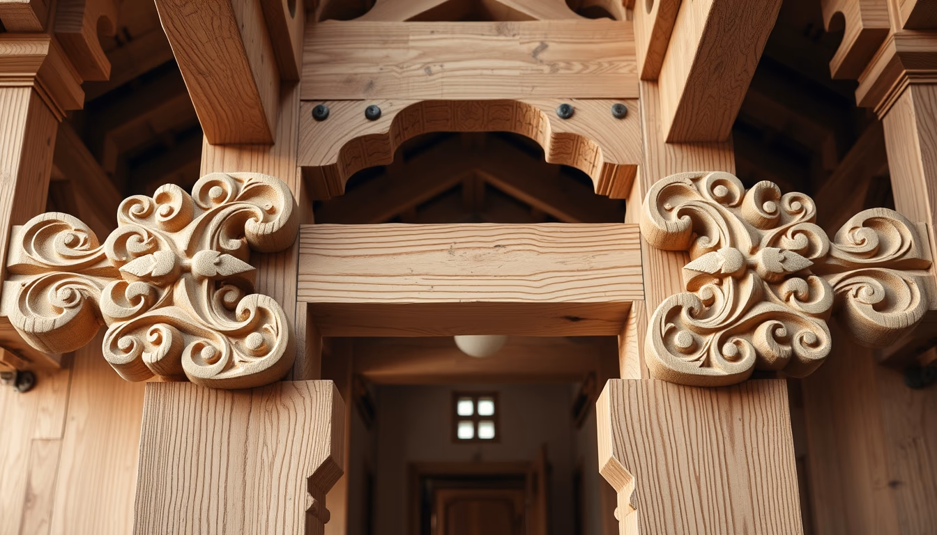 wooden carving tools in editorial style