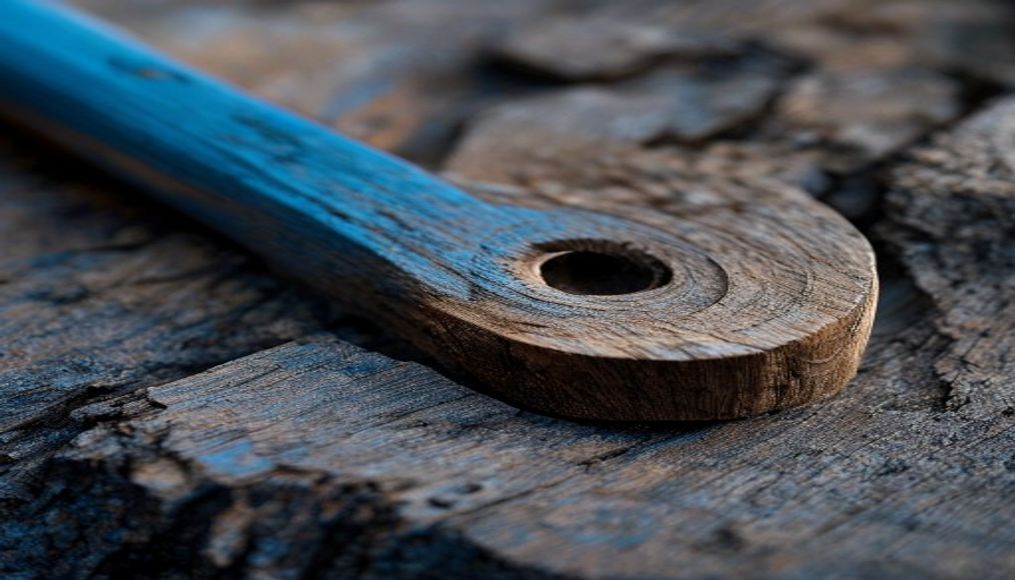 woodturning chisel detail in editorial style
