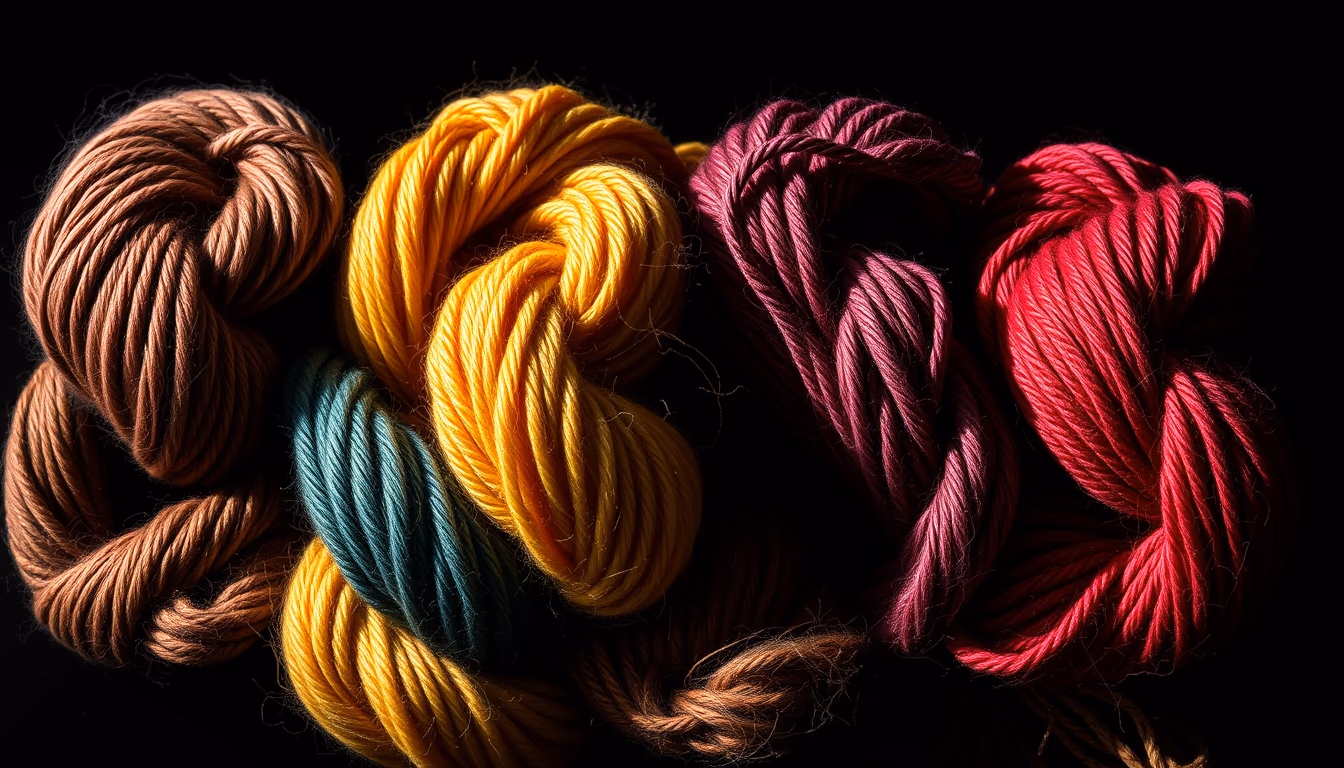 wool yarn skeins rainbow in editorial style