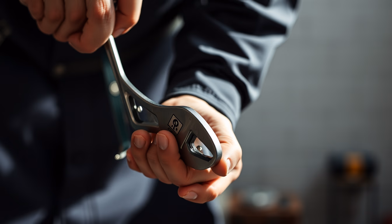 wrench set mechanic in editorial style