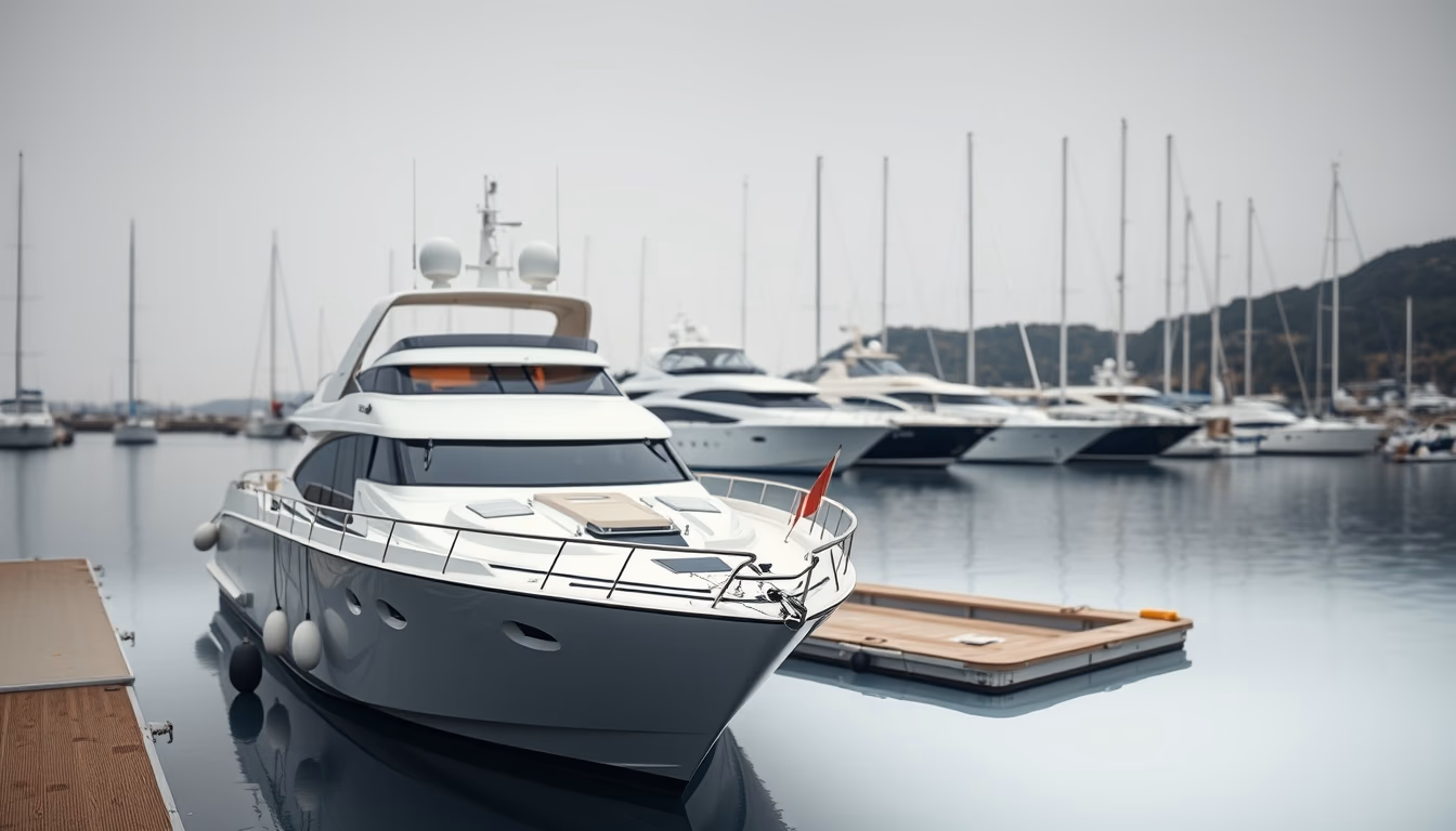 Yacht luxury marina em estilo editorial