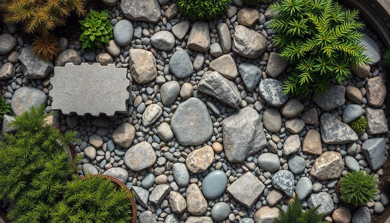 zen rock garden in editorial style